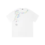[100% cotton] Белый (Большой, Многоцветный, Фейерверк, Горловина спереди, Этикетка)