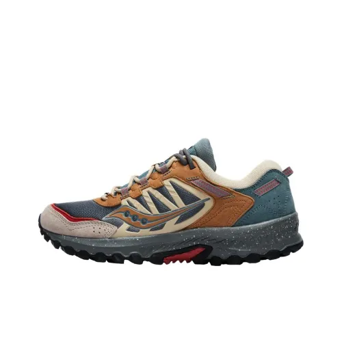 Saucony GRID PEAK Повседневный Низкий Топ Серый Коричневый Унисекс
