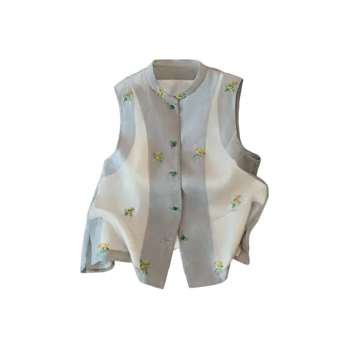 Cypress House Светло-серые Женские Жилеты