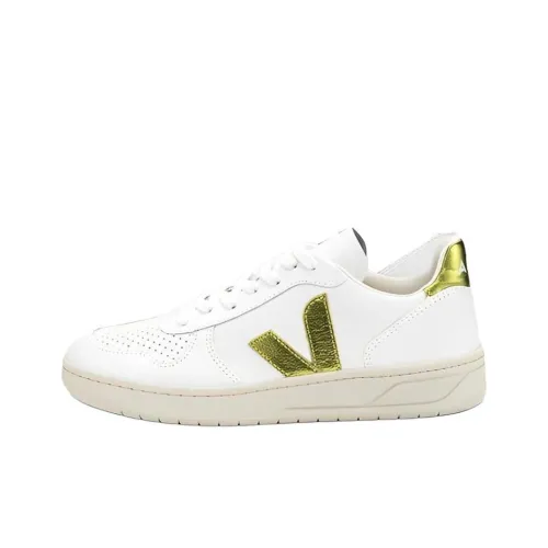 VEJA V 10 Low Топ Скейтборд Кроссовки Унисекс Белый Зеленый