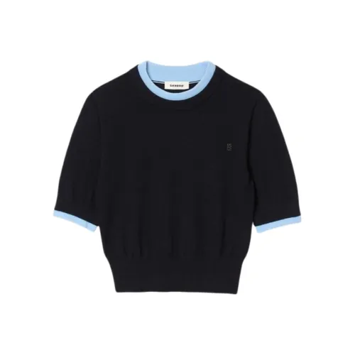 Sandro Темно-синий Женские Трикотаж