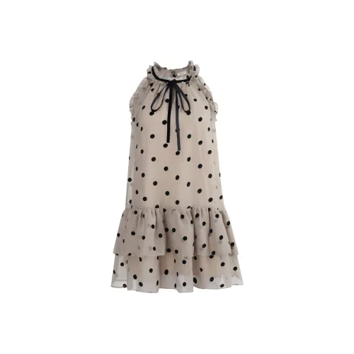 TASTILY Без рукавов Платье Женское с гороховым узором