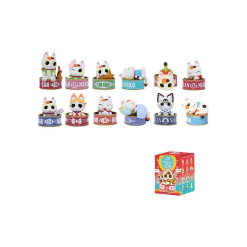 POP MART Сяо Xia Консервы Кошка Friend Коллекция Слепые коробки Один Mystery Коробка Целая коробка 12 шт