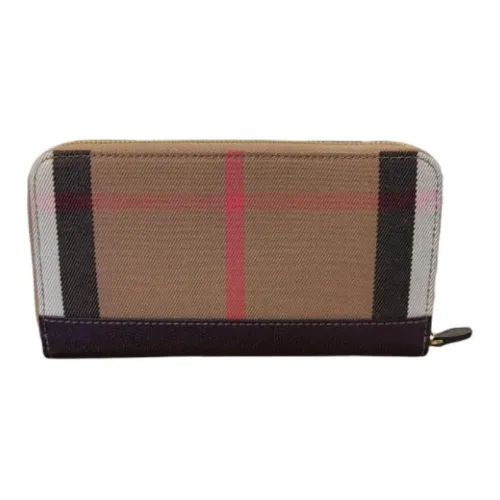 Burberry Canvas Wallet Women's Dark Umber