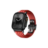 Красный с черной застежкой-бабочкой