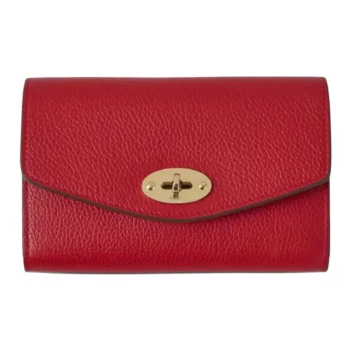 Mulberry Напп Кожа Кошелек Женский Красный