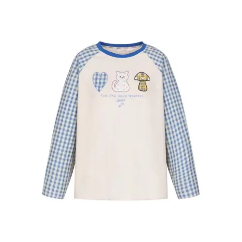 KYKW Синий и Серый Женские T-рубашки