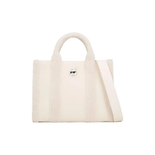 Karl Lagerfeld Переработанный хлопок Тоут Сумка Сумка для покупок Сумка через плечо Сумка Женская Экрю