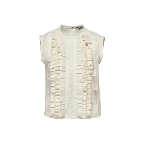 MSGM Белый Женский Топ без рукавов