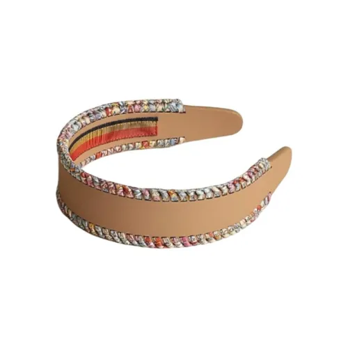 HERMES Шелковые ободки для волос Женские Коричневый