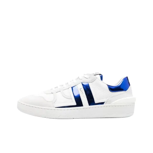 Lanvin Clay Low Top Скейтборд Кроссовки Мужские Белые Синие