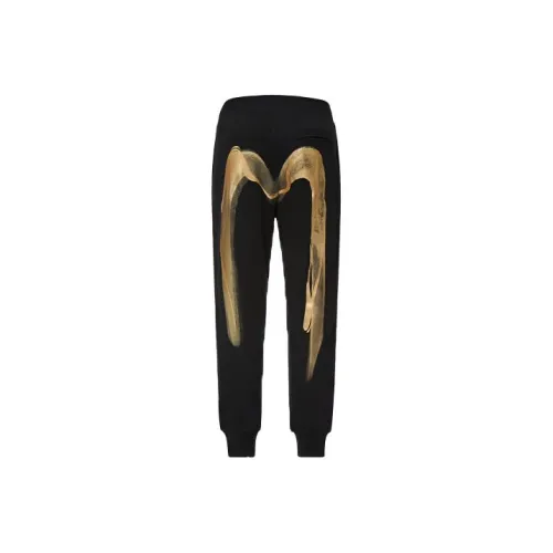 EVISU Вязаные спортивные брюки мужские черные