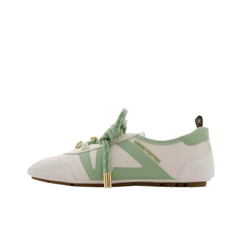 LOUIS VUITTON Sneakerina Low Топ Повседневная обувь Женская Зеленый Белый