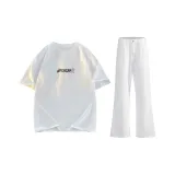 Комплект одежды (Белый топ + Белые штаны)