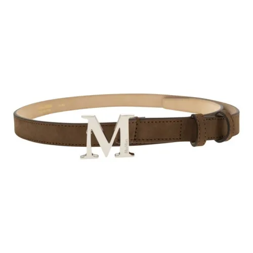 MaxMara Телячья кожа Кожаные ремни Женские Темно-коричневый
