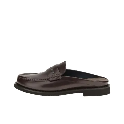 BRUNELLO CUCINELLI Домашние тапочки Женские Темно-коричневый