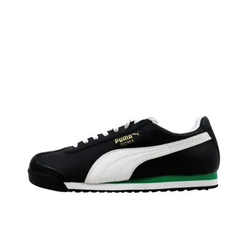 PUMA Roma Basic Low Top Детские Тренировочные Кроссовки Черный Белый Зеленый Подростки