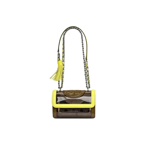 TORY BURCH Fleming ПУ (полиуретан) Сумка через плечо маленькая сумка на плечо женская темно-коричневая