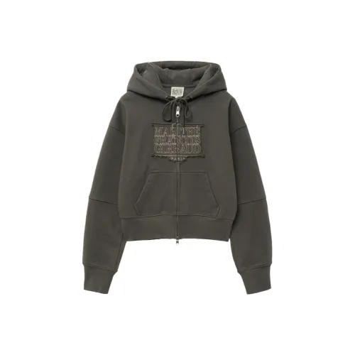 Marithe Francois Girbaud W Classic Logo CROP HOODIE ZIPUP Свитшот Женские