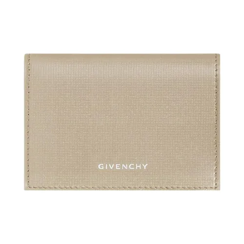 Givenchy 4G Коровья кожа Держатель для карт Мужской Бежевый Серый