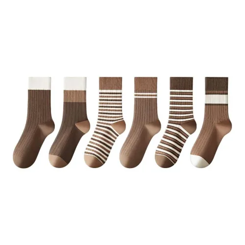 H YXIANG 10A Антибактериальный 100% хлопок 6 пар Женские носки MID до икры