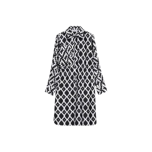 MaxMara Длинное платье с длинными рукавами женское черное