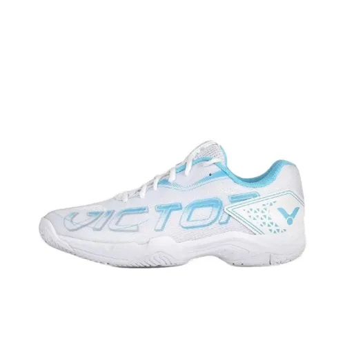 VICTOR Shock Absorbers Slip-Resistant Дышащая Низкая Обувь для Бадминтона Унисекс WHITE ISLAND Синий