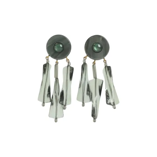 AMANI Серьги из акрилового волокна женские светло-зеленые