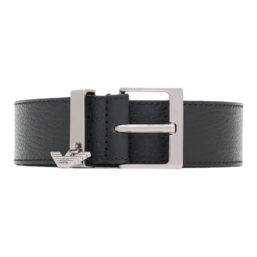 EMPORIO ARMANI Ремни из коровьей кожи Женские Черные 3,5CM