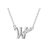 Плавающее ожерелье с буквой (буква W)