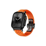 Оранжевый с черной застежкой-бабочкой