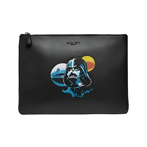COACH X Star Wars Сумочка для украшений Телячья кожа Кошелек Клатч Мужской Черный