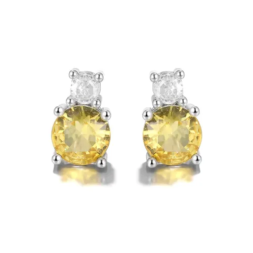 Clect Серьги-гвоздики с синтетическим кубическим цирконием Женские