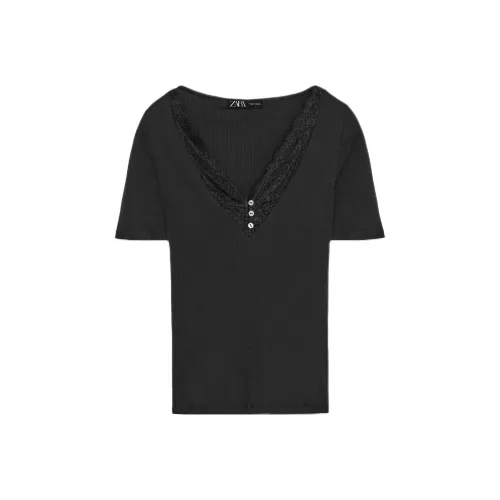ZARA Черные Женские T-рубашки