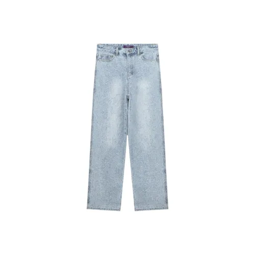 BESLOW Потертый промытый TAPERED Джинсы Мужские