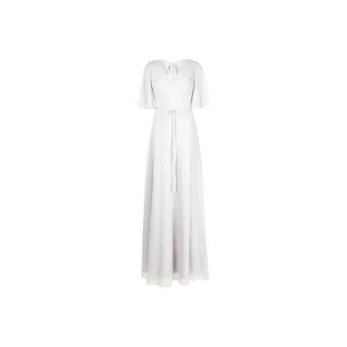 Marchesa Notte Dove Белый Женские Короткие Платья с Рукавами