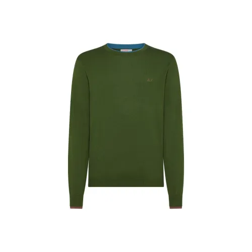SUN68 Темно-зеленый Мужские Свитера