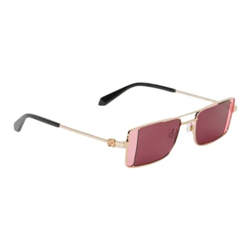 OFF Белый Металл Полиамид Ацетат Прямоугольный Солнцезащитные очки Женские Золотой