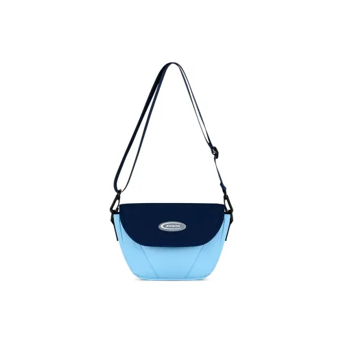 EDISON Oxford Crossbody Bag Baby Aqua Blue Purple