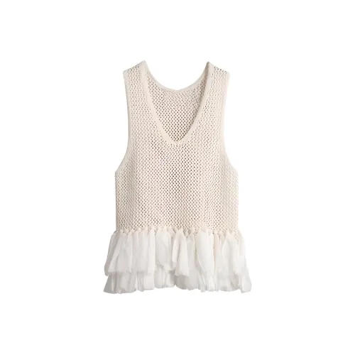 Leather Cat Белый Женские Майки