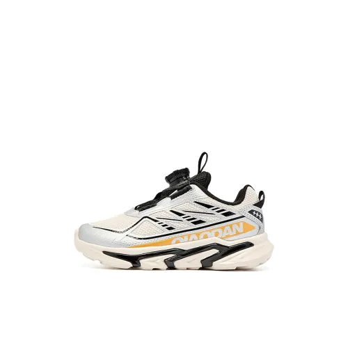 QIAODAN Устойчивый к истиранию Низкий Топ Детская Беговая Обувь Серебряный Античный Фарфор Белый Детский