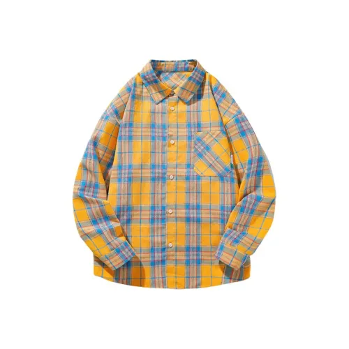 PLQV Желтые Мужские Рубашки