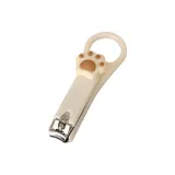 Милый мультяшный кусачки для ногтей - бежевый, кошачья лапка - 1 штука