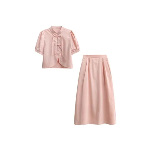 LSVE Pink Women's Skirt Sets