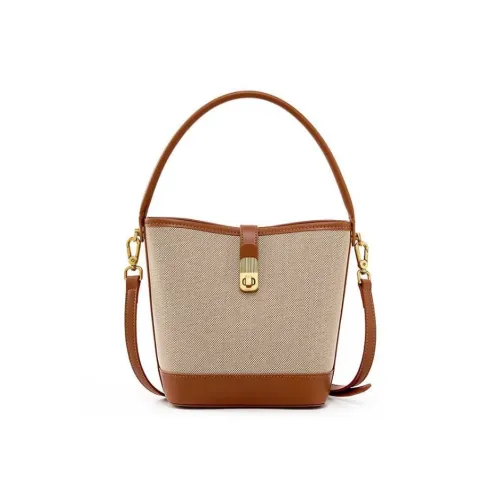 DIFFERENT FACES Ткань Сумка Стандартная Женская Бежевая Коричневая