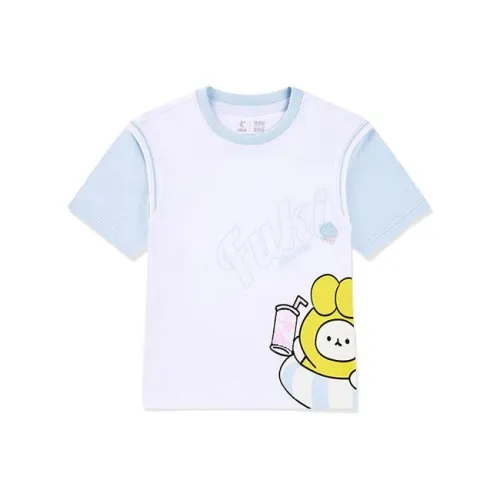 QIAODAN x FUKILAND T-рубашка Белая Детская