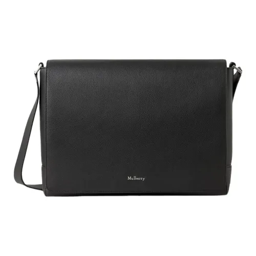 Mulberry GRAIN LEATHER Курьерская сумка Сумка через плечо Сумка для ноутбука Мужская Черная
