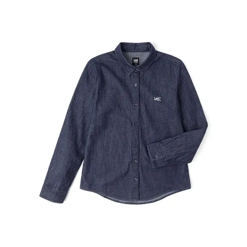 Lee совместный бренд модель Темно-синяя Женская рубашка