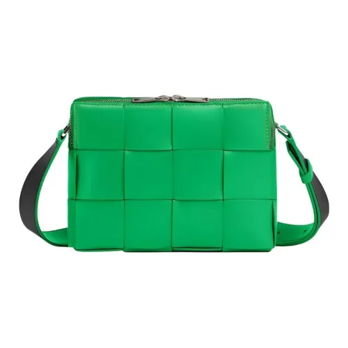 Bottega Veneta Cassette Корова Кожа Camera Сумка Сумка через плечо Сумка на плечо Мужская Попугай Зеленый Черный