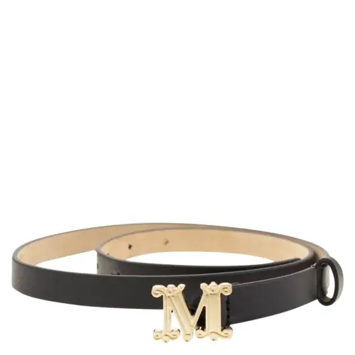 MaxMara Ремни из коровьей кожи Женские Черные 1,5CM
